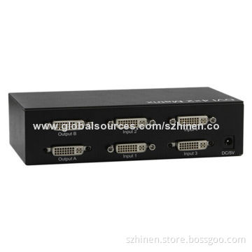 DVI Switch Splitter, Supports Highest Video Resolution 1,080P